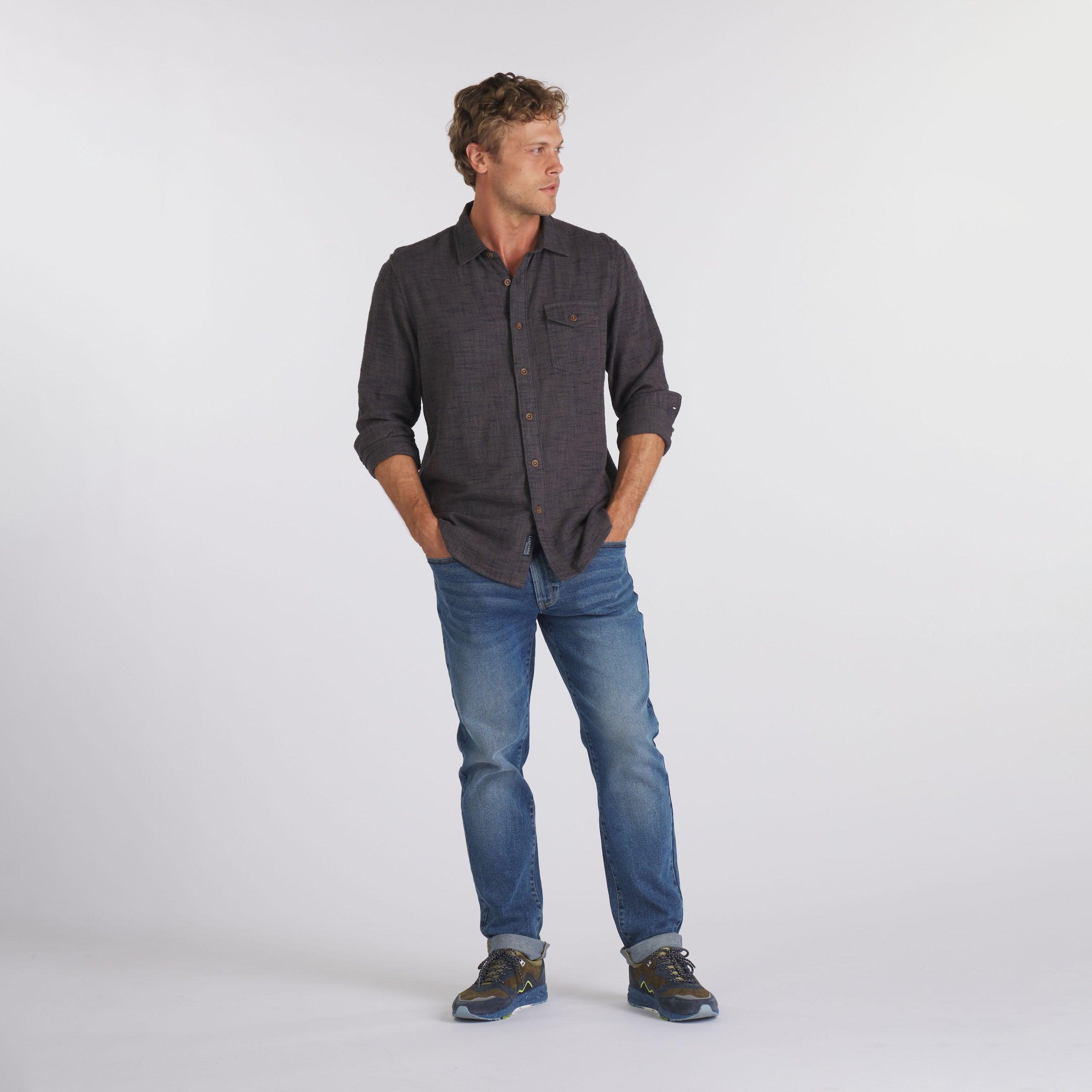 Linear Slub Twill Shirt - Forged Iron Product Image