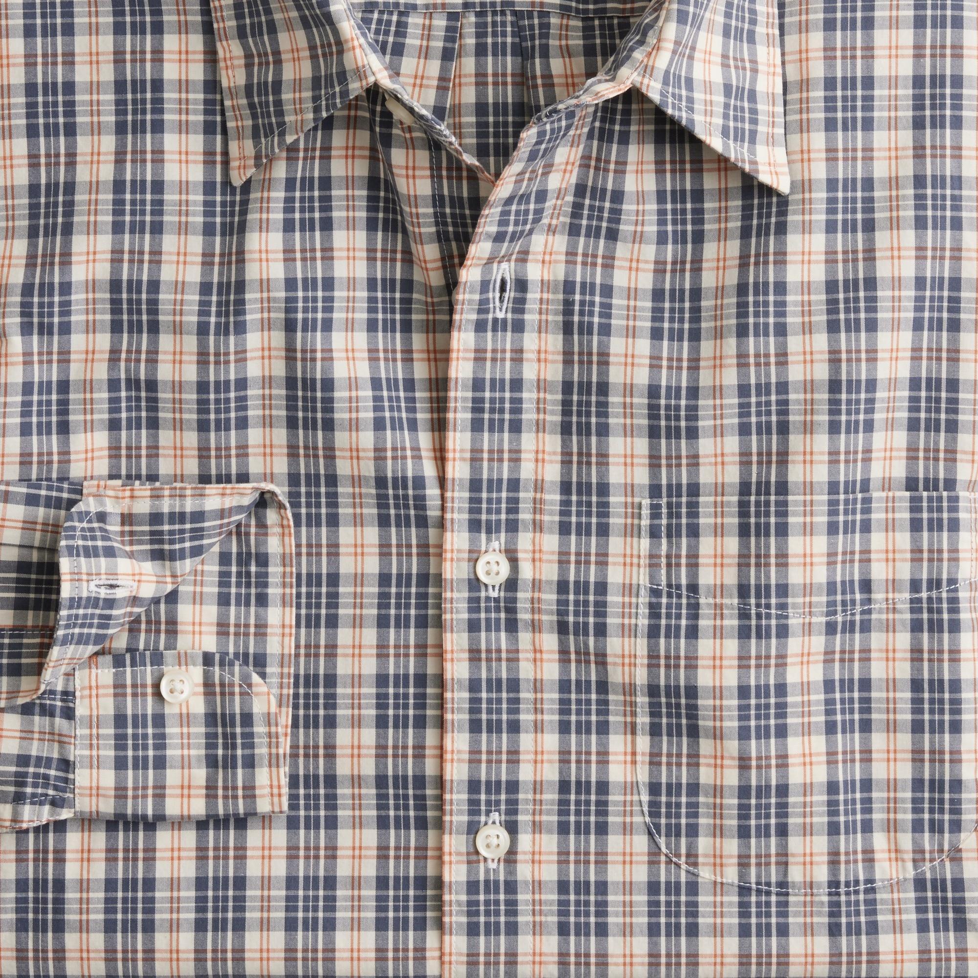 Secret Wash cotton poplin shirt with point collar Product Image
