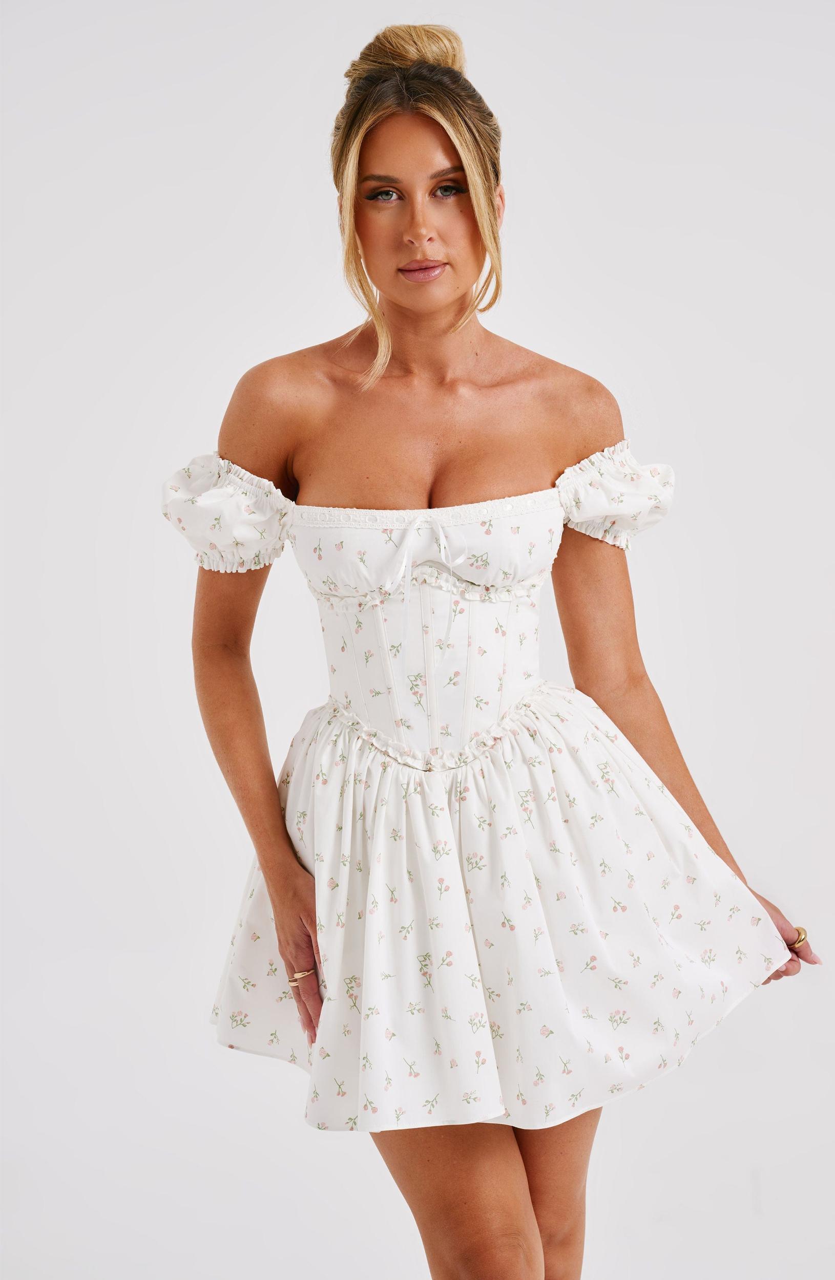 Penelope Mini Dress - Blush Floral Print Product Image