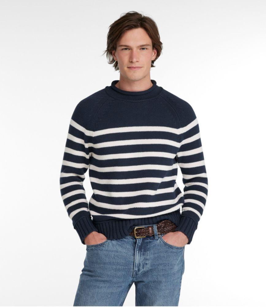 
                            Men's Signature Organic Cotton Rollneck Sweater, Stripe
                         Product Image
