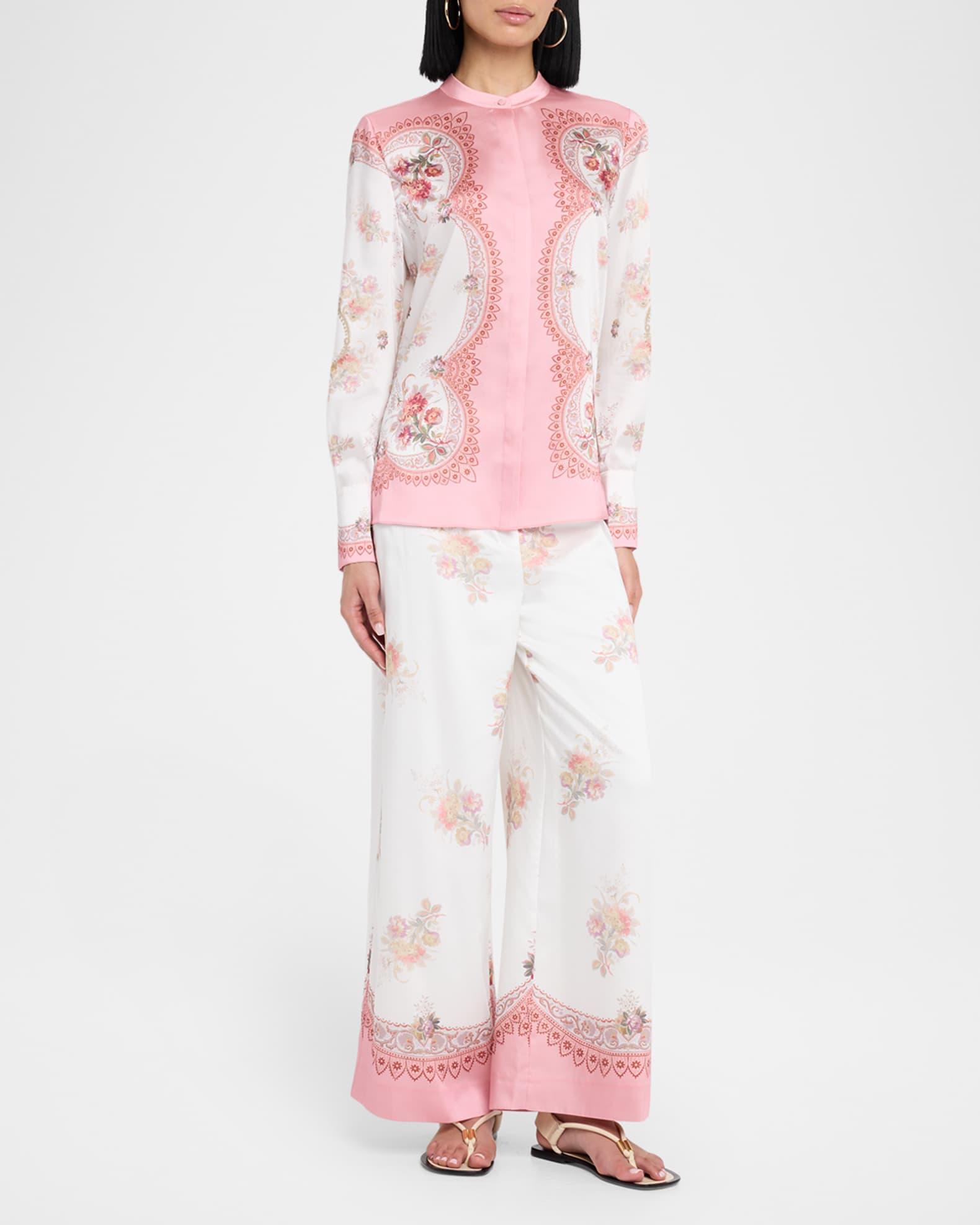 Juliette Colorblock Floral-Print Blouse Product Image