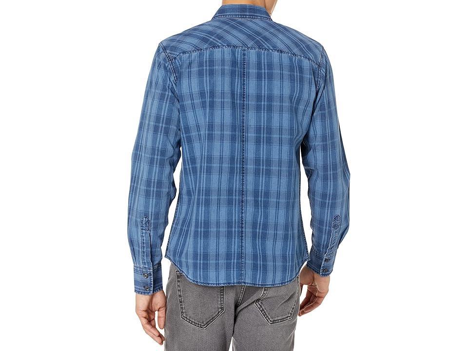 Wrangler Retro Premium Long Sleeve Button (Indigo) Men's Clothing Product Image