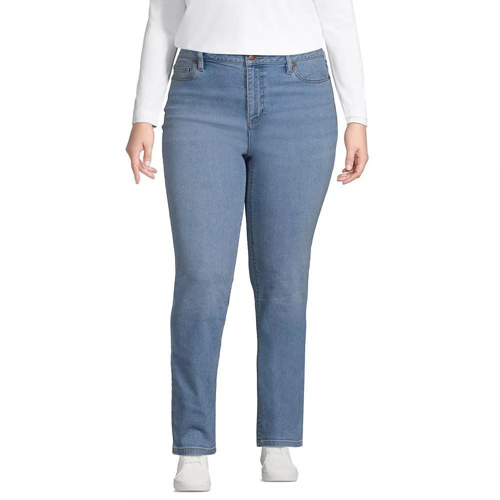 Plus Size Lands End Recover Straight-Leg Jeans, Womens Product Image