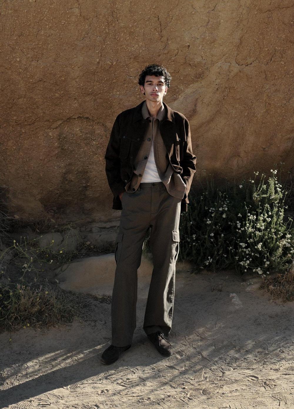 Mens Suede Hunter Jacket, Dark Brown, Size L Vince Product Image