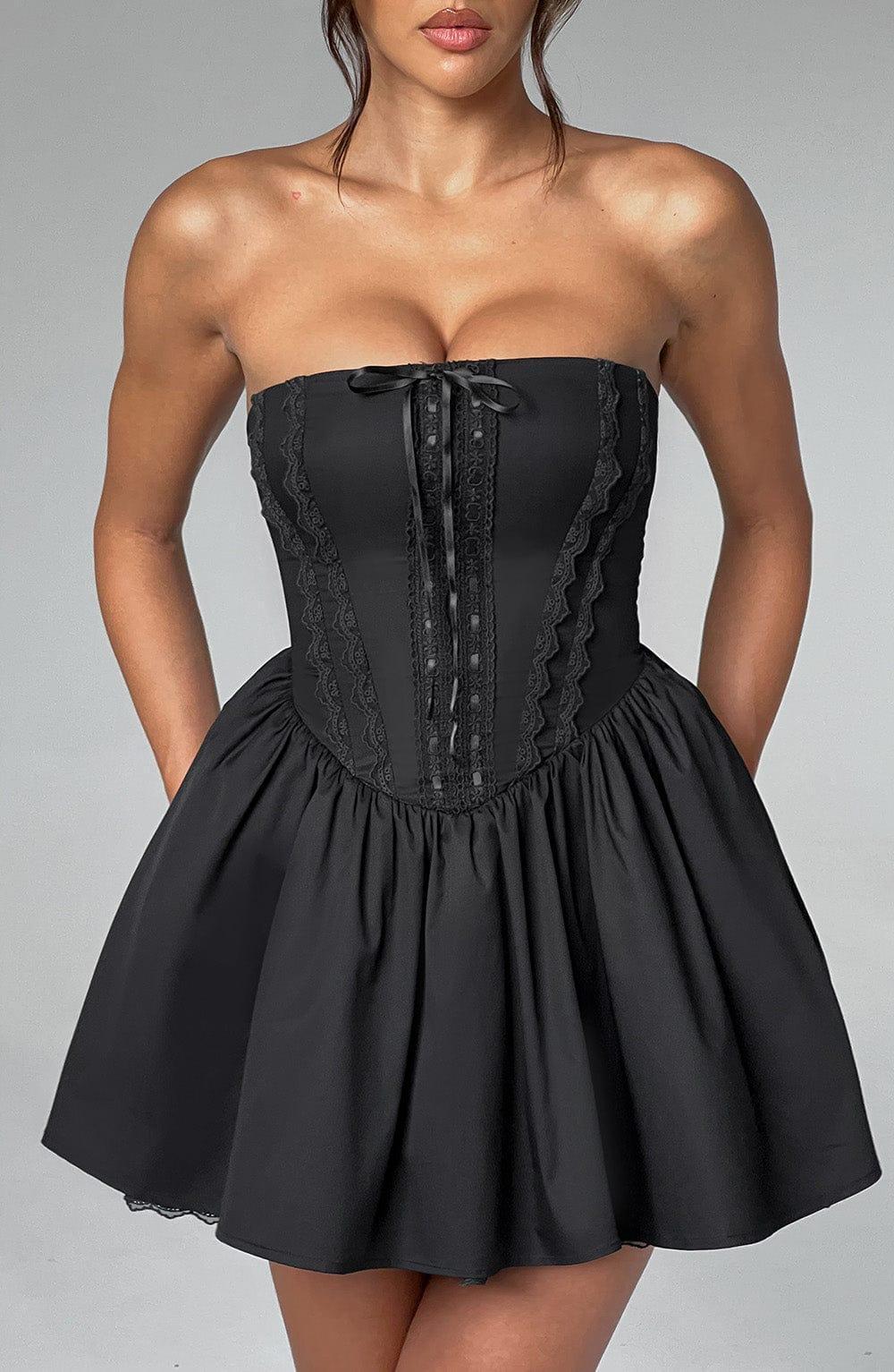 Evie Mini Dress - Black Product Image