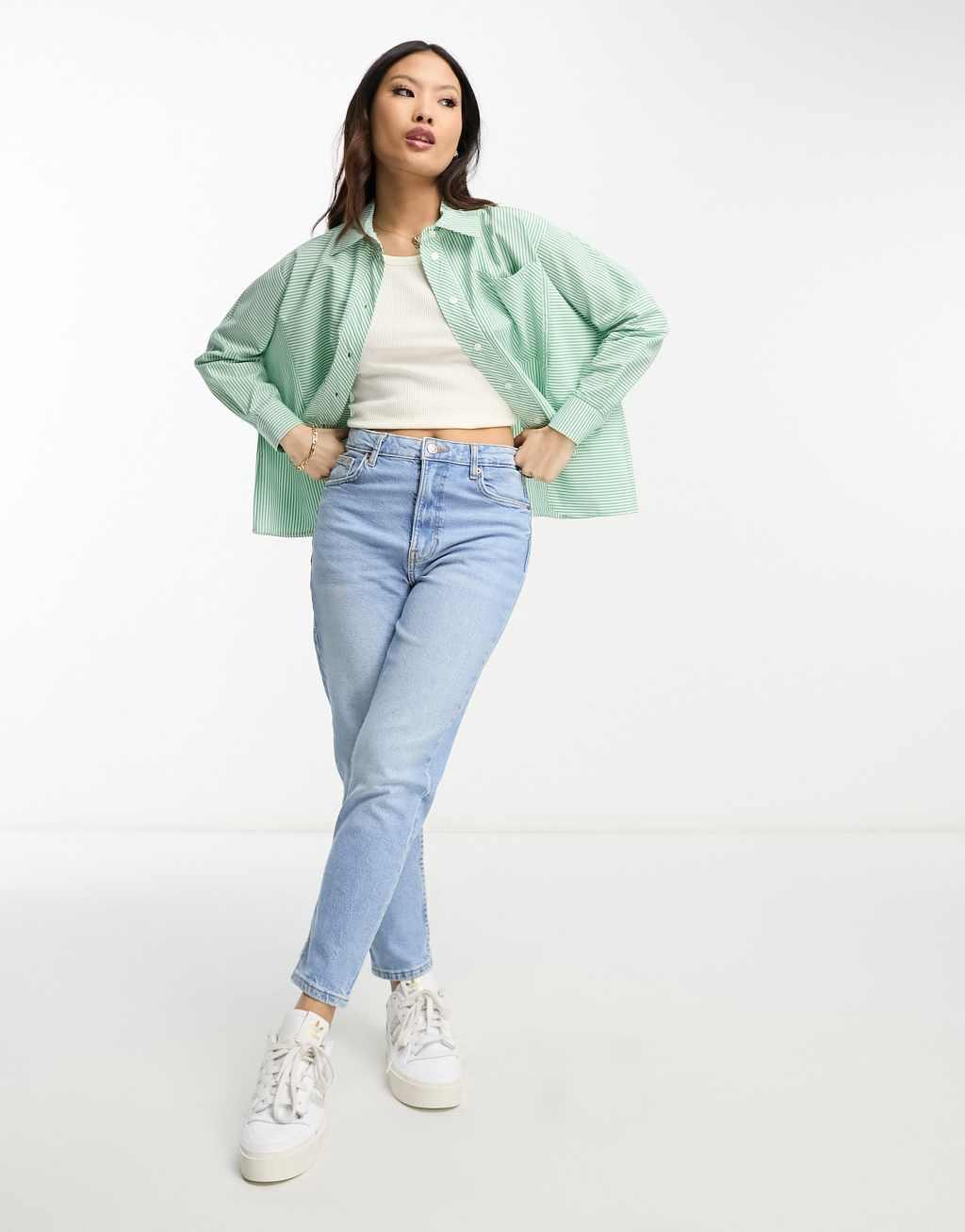 River Island Petite cropped shirt Product Image