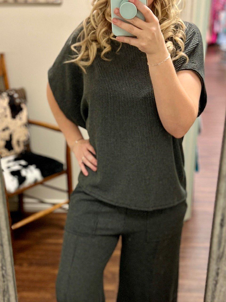 Kick Back Oversized Top- 2 Colors Product Image