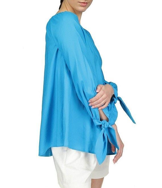 Michael Kors On/Off-The-Shoulder Long Sleeve Tie Cuff Blouse Product Image