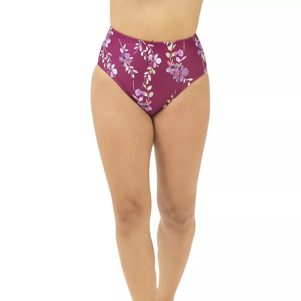Women's Dolfin Aquashape Solid UPF 50+ High-Waist Brief Swim Bottoms, Size: Medium, Blossom Product Image