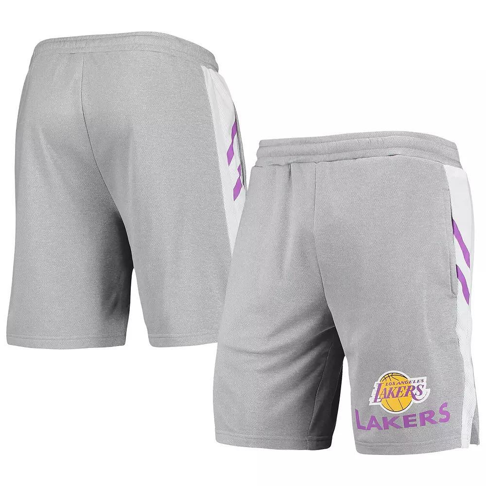 Men's Concepts Sport Gray Los Angeles Lakers Stature Shorts, Size: 2XL, Grey Product Image