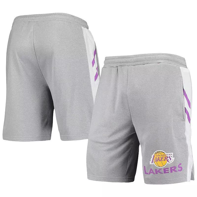 Men's Concepts Sport Gray Los Angeles Lakers Stature Shorts, Size: 2XL, Grey Product Image