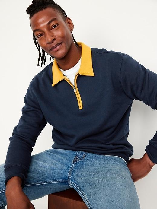 Quarter-Zip Fleece Polo Product Image