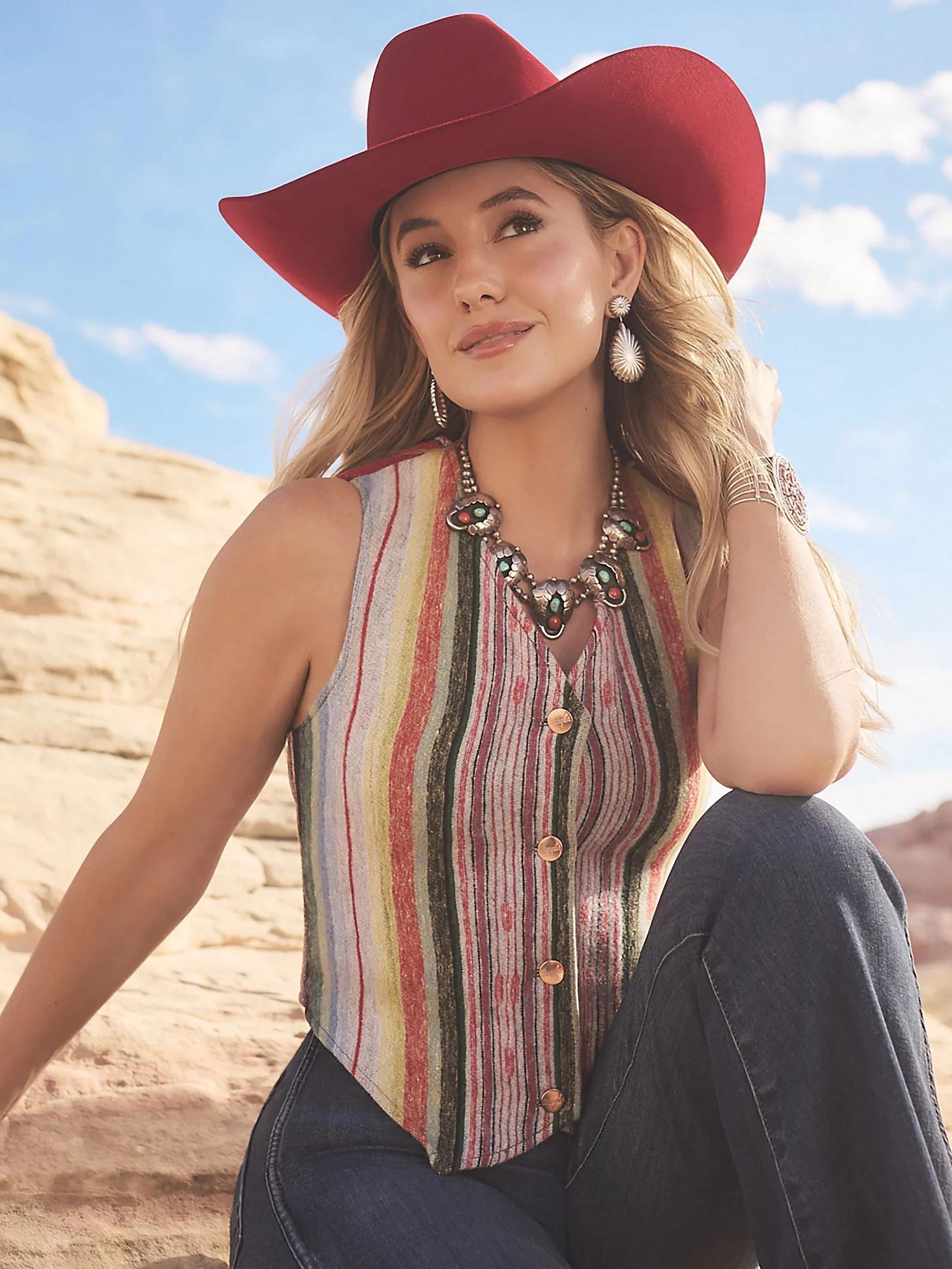 Wrangler x Lainey Wilson Rodeo Ben Jacquard Vest | Women's JACKETS & OUTERWEAR | Wrangler® Product Image