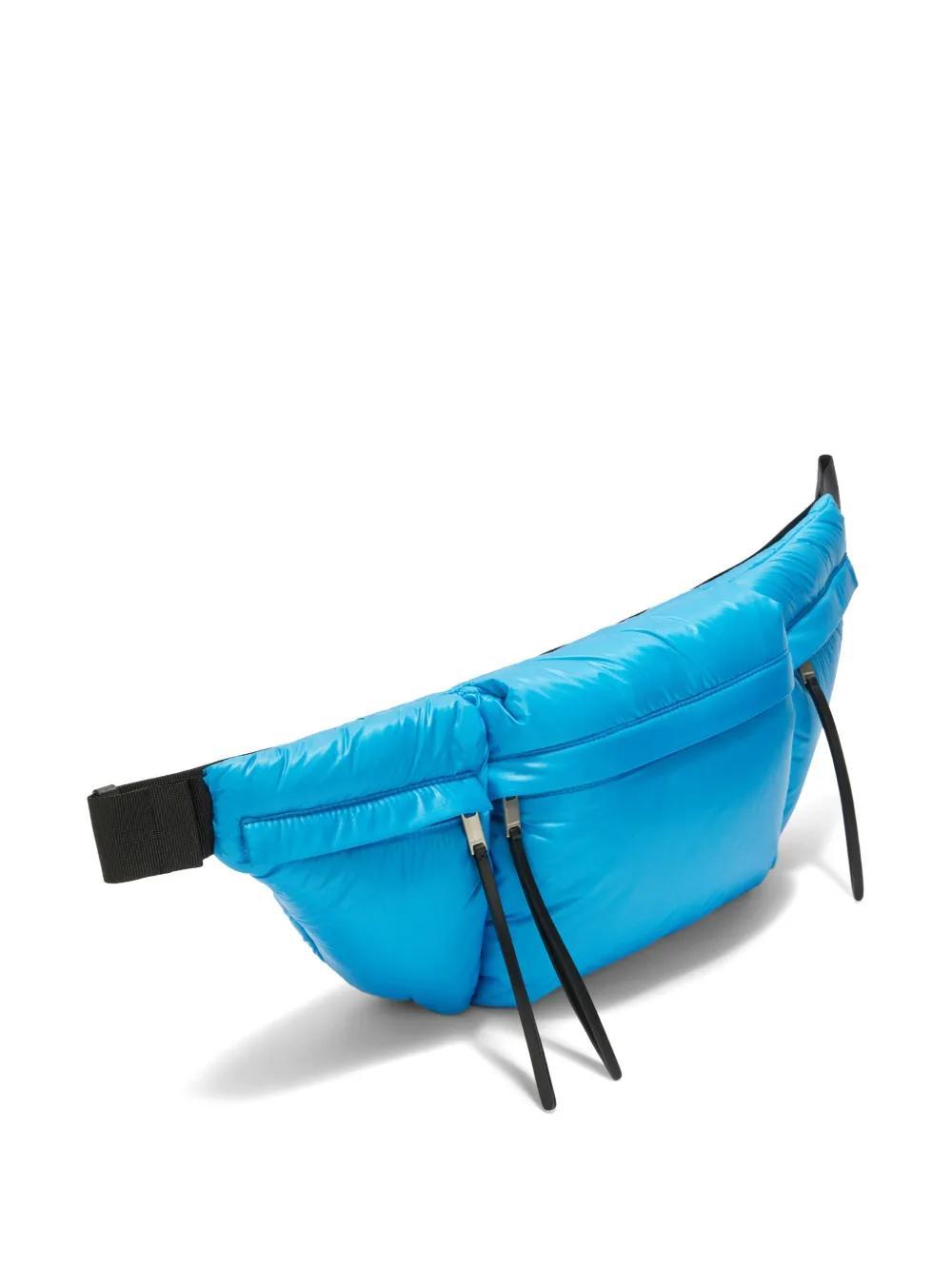 JIL SANDER Logo-print Padded Belt Bag In Blue Product Image
