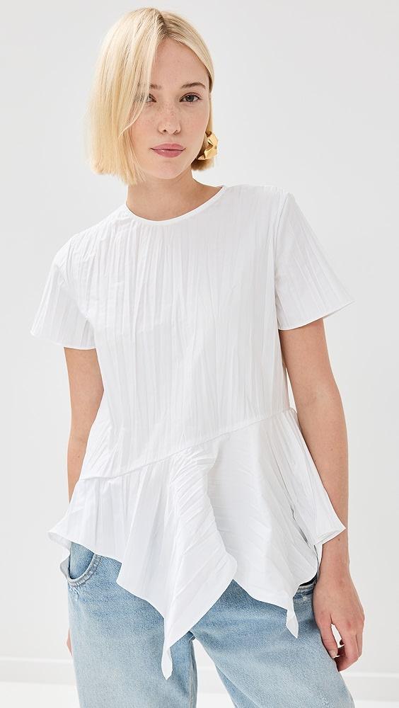 Marques Almeida Cap Sleeve Plissé Top | Shopbop Product Image