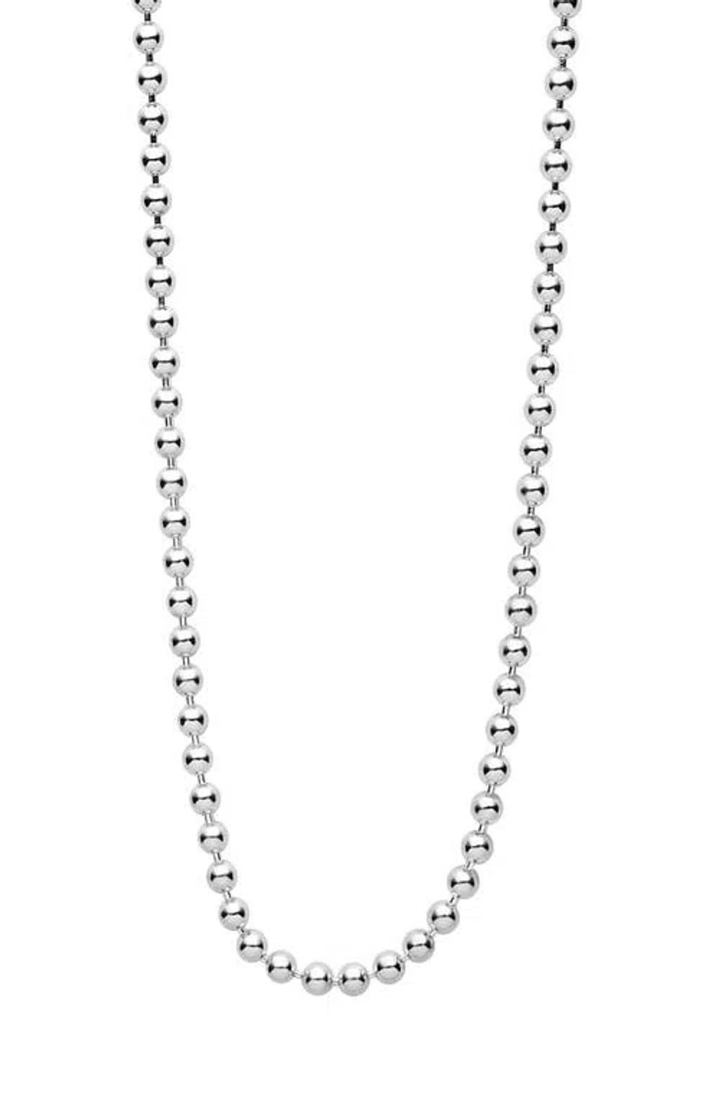 LAGOS Men's Signature Caviar Ball Chain Necklace in Silver at Nordstrom, Size 22 Product Image