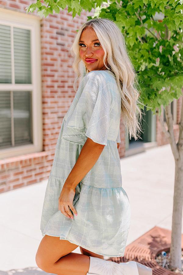 Pretty Presence Babydoll Dress In Aqua Product Image