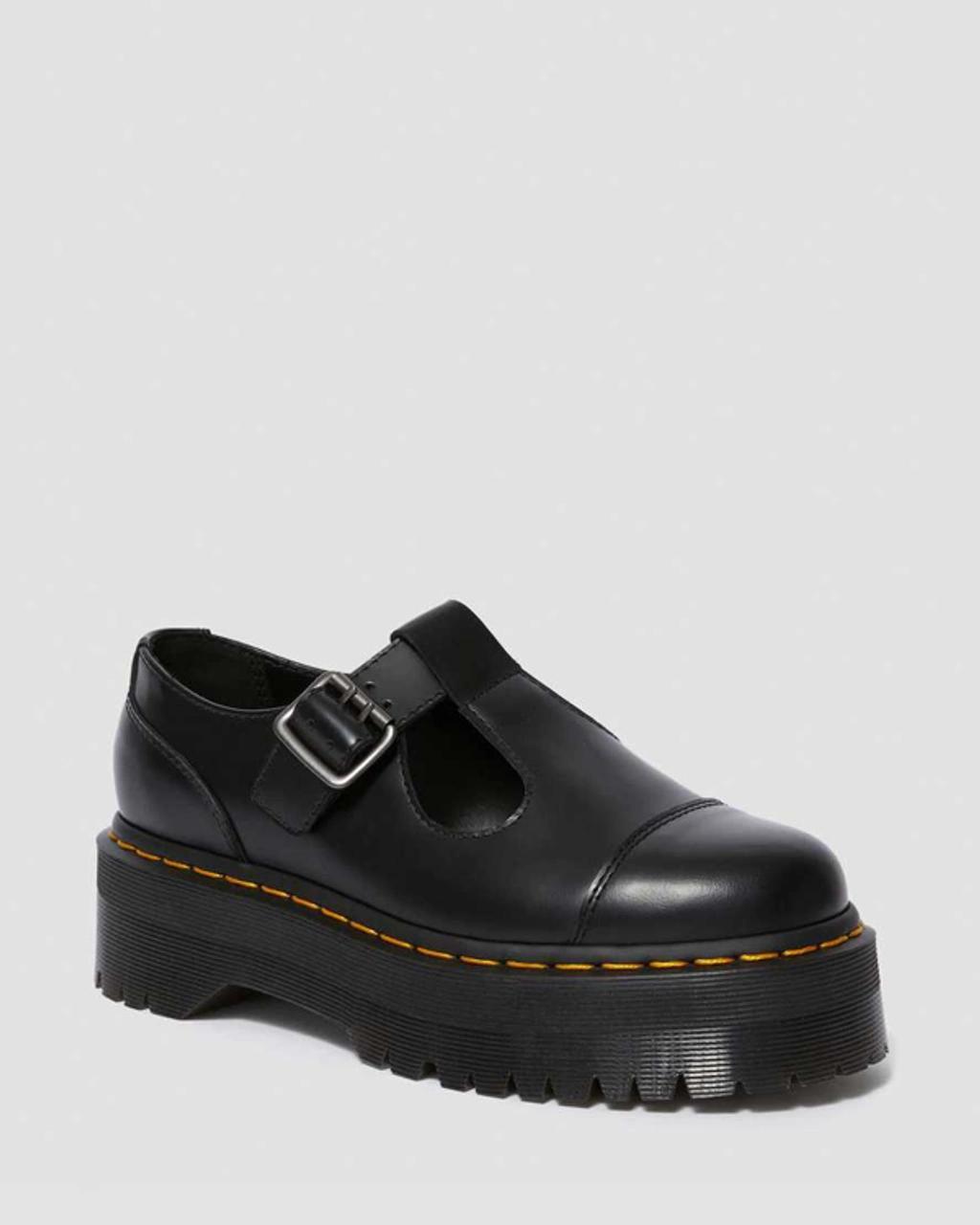 Bethan Polished Smooth Leather Platform Shoes Product Image