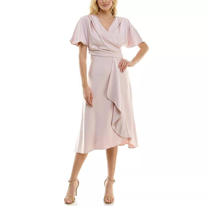 Women's Taylor Dolman Sleeve Bias Cut Midi Dress, Size: 6, Candy Pink Product Image