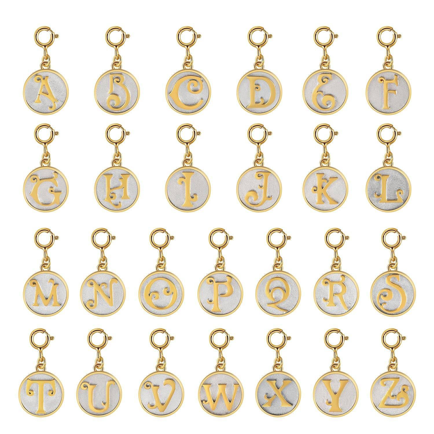 Saints Dainty Fancy Initial Clip on Pendant A-Z Product Image