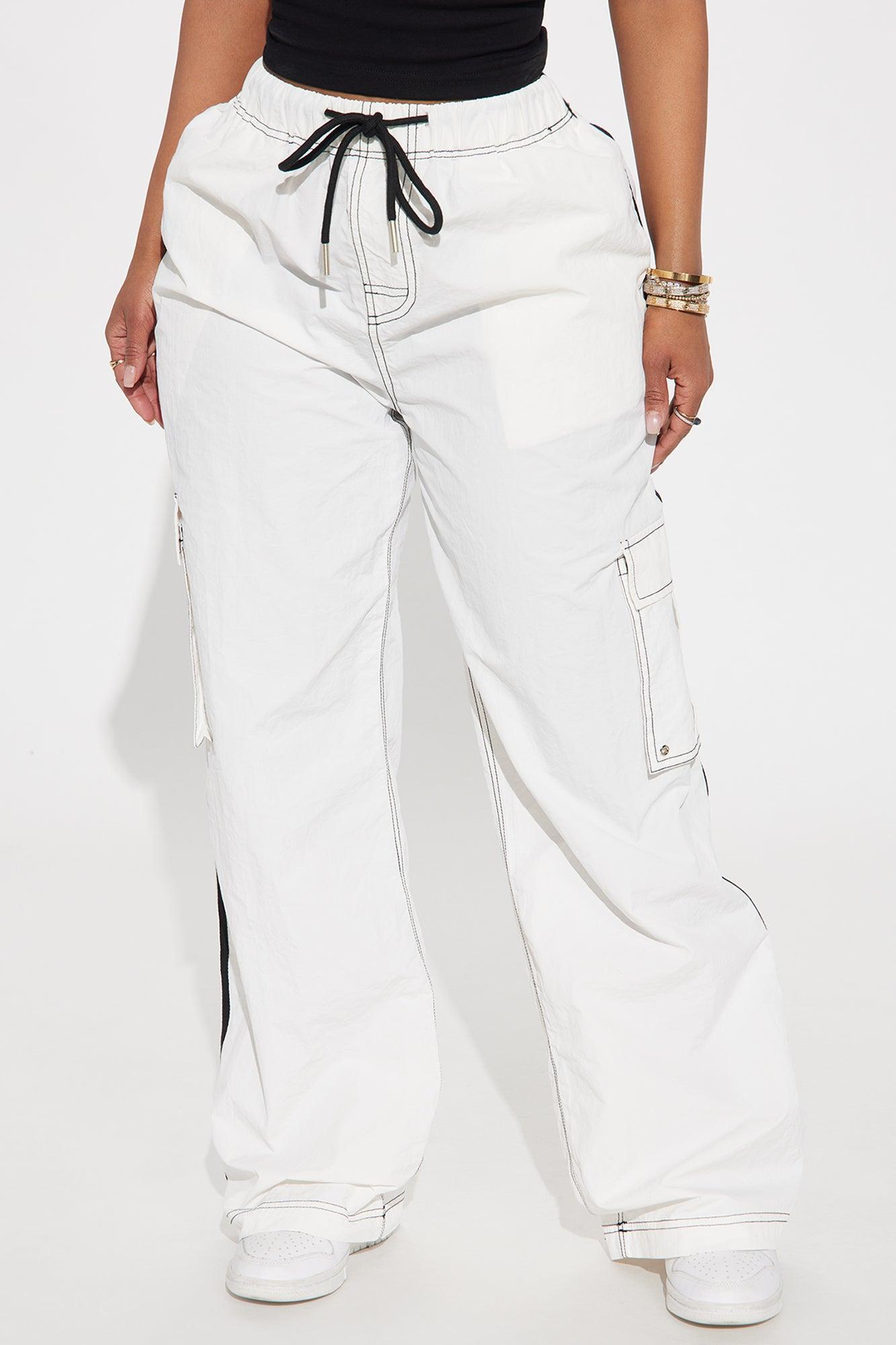 Tokyo Windbreaker Track Pant - White Product Image