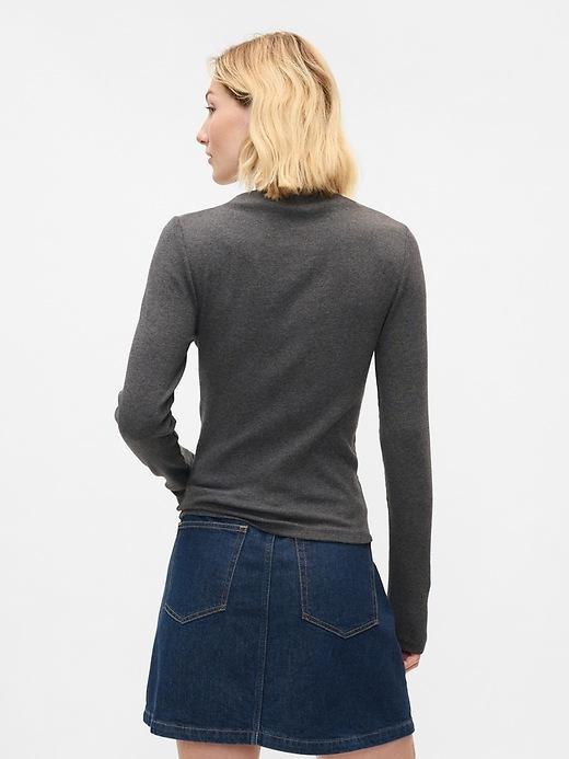 Modern Rib Funnel-Neck T-Shirt Product Image