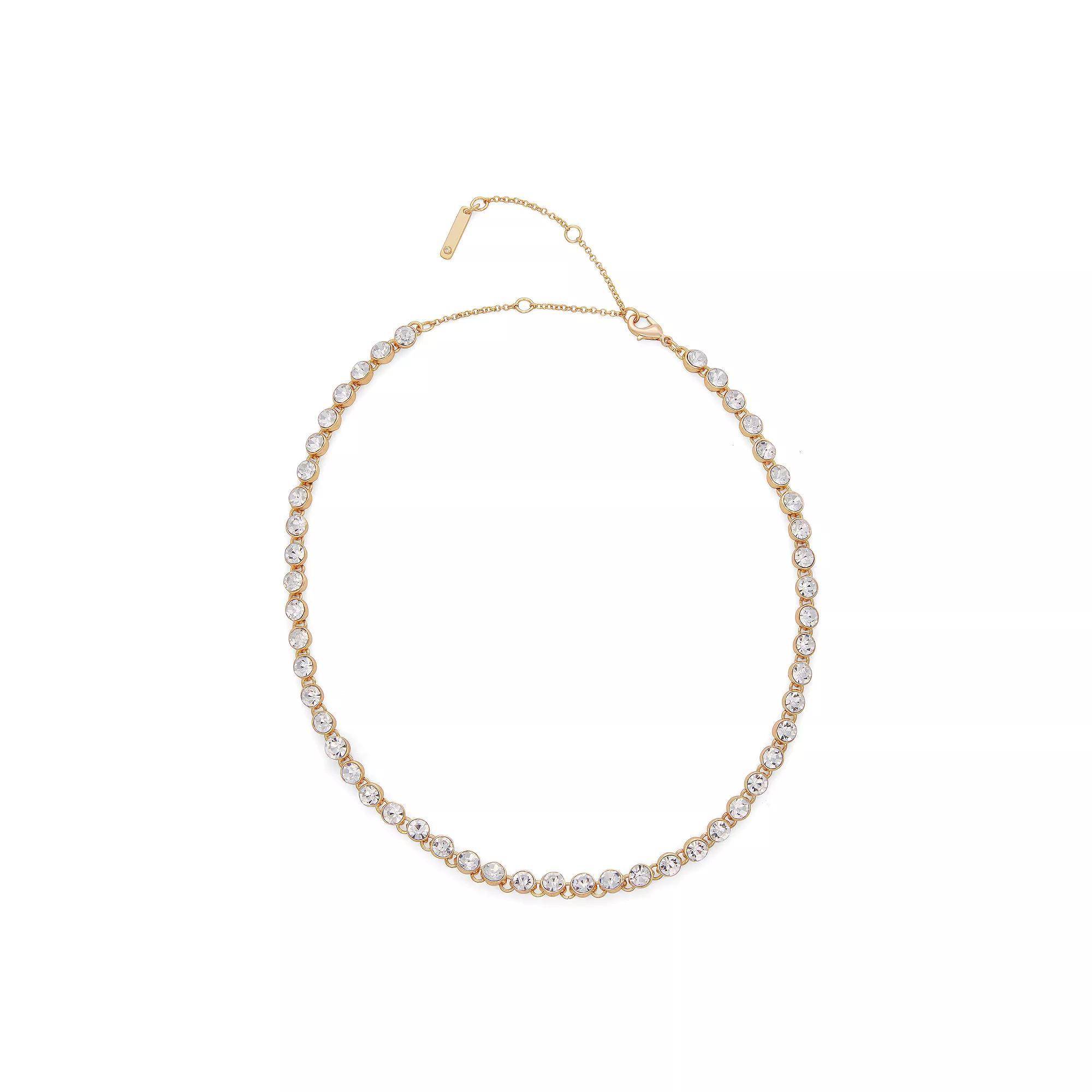 Nine West Tennis Collar Necklace, Women's, Gold Tone Product Image