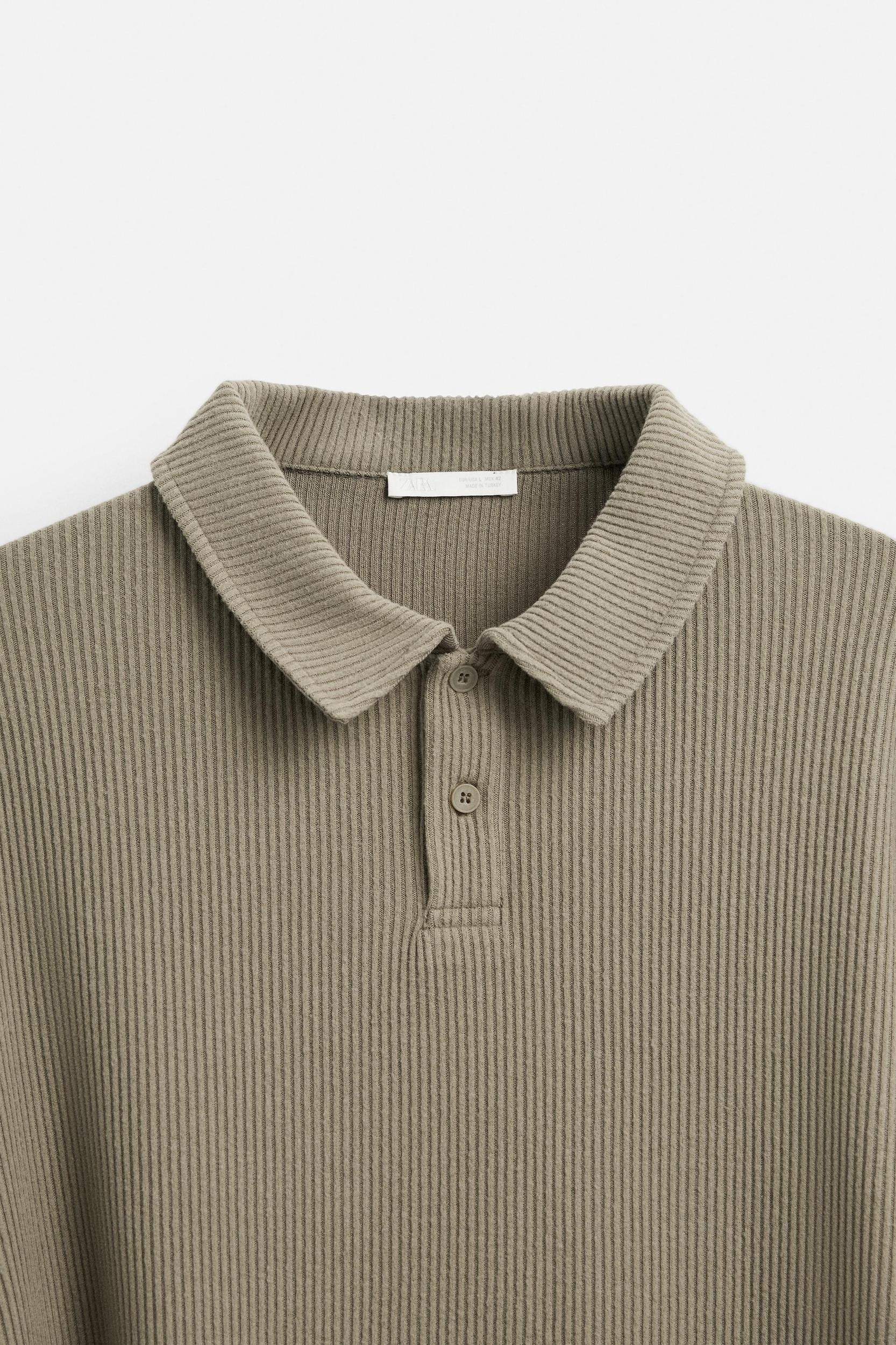TEXTURED RIBBED POLO Product Image