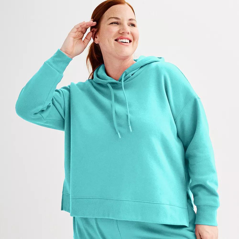 Plus Size Tek Gear® Ultrasoft Fleece Hoodie, Women's, Size: 1XL, Rugged Green Product Image