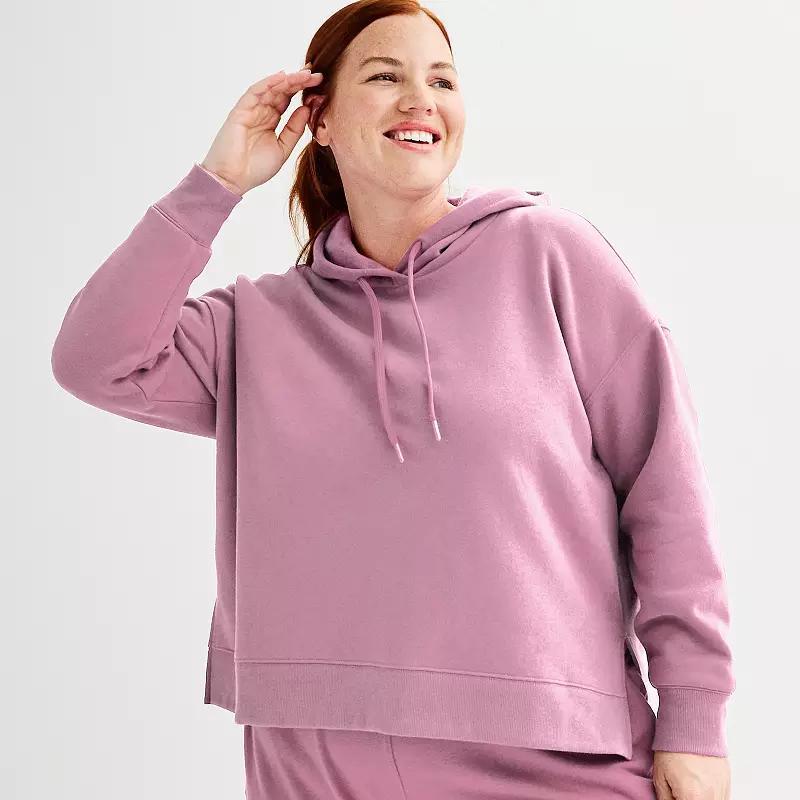 Plus Size Tek Gear® Ultrasoft Fleece Hoodie, Women's, Size: 1XL, Rugged Green Product Image