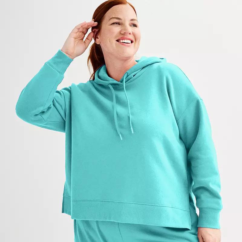 Plus Size Tek Gear® Ultrasoft Fleece Hoodie, Women's, Size: 1XL, Rugged Green Product Image