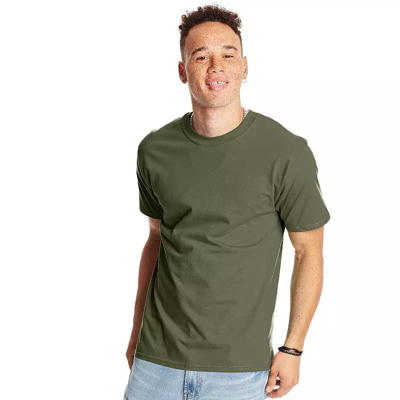 Big & Tall Hanes® Beefy-T Heavyweight Cotton Tee, Men's, Size: 3XL, Deep Red Product Image