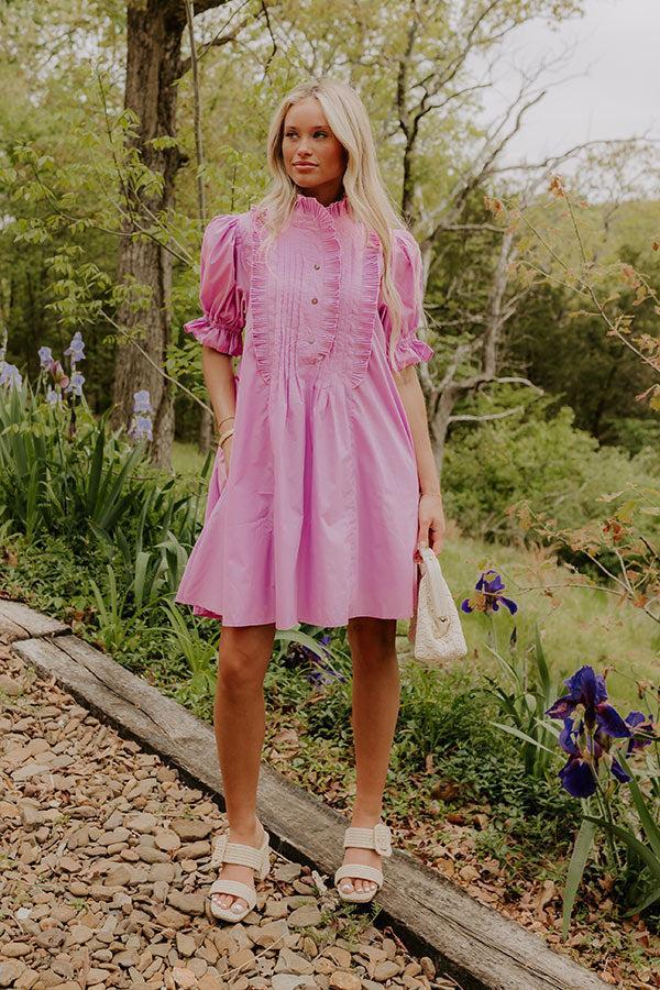 Sweet Energy Pleated Mini Dress in Purple Product Image
