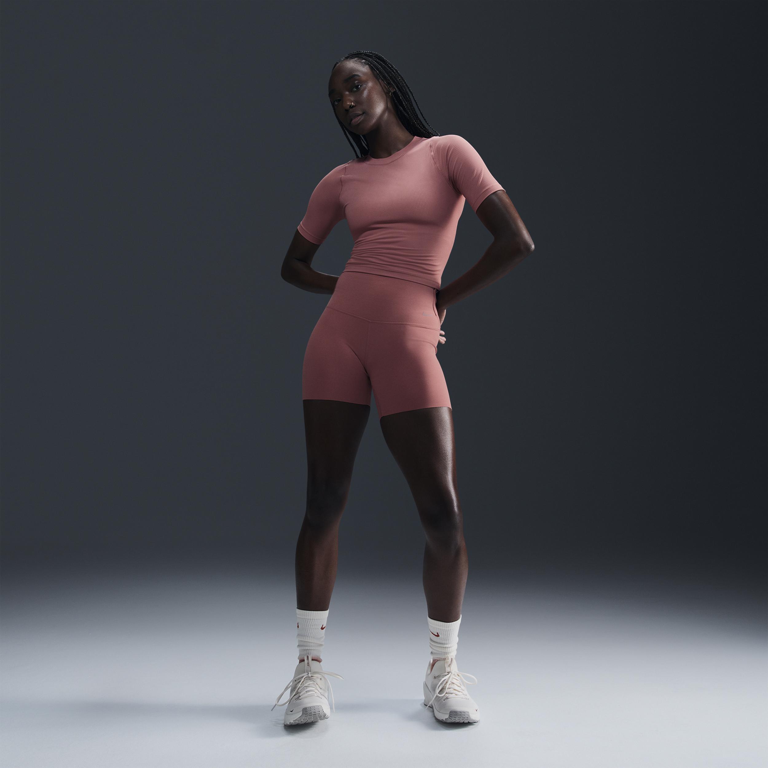 Nike Zenvy Rib Women's Dri-FIT Short-Sleeve Top Product Image