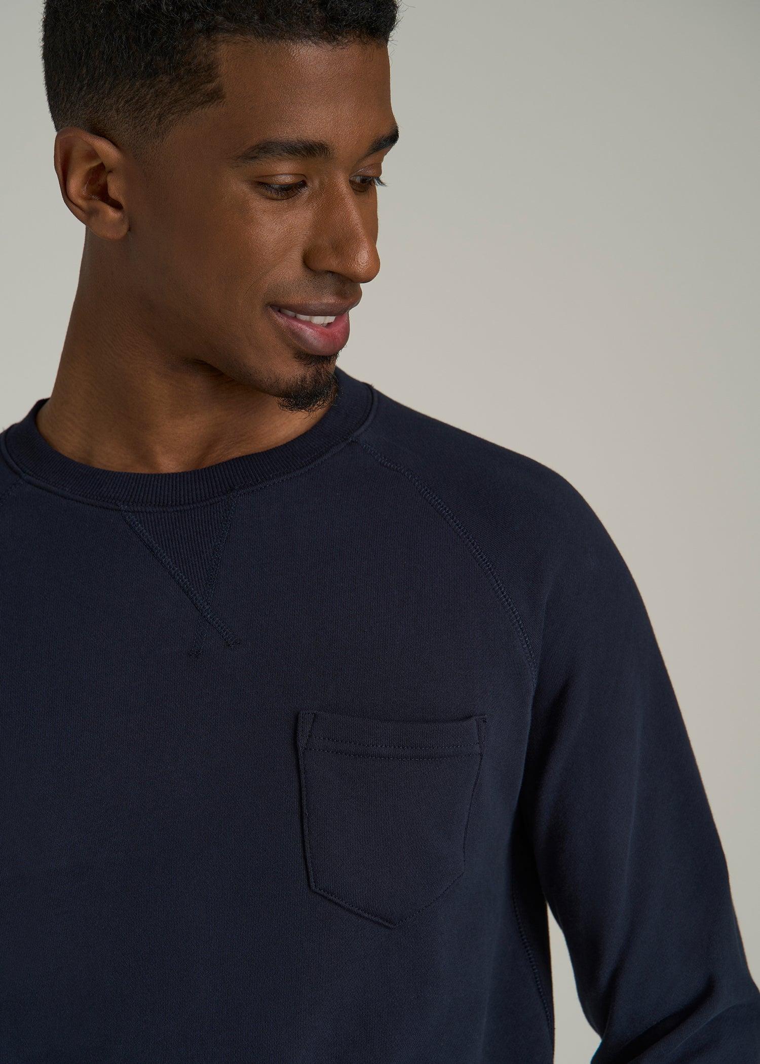 Wearever 2.0 French Terry Crewneck Sweatshirt for Tall Men in Evening Blue Product Image