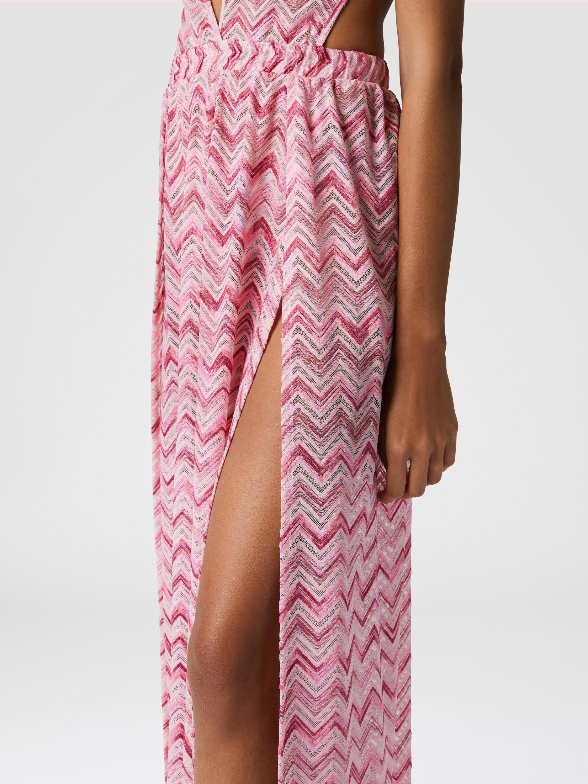 Viscose-blend tulle jumpsuit with slub zigzag Product Image
