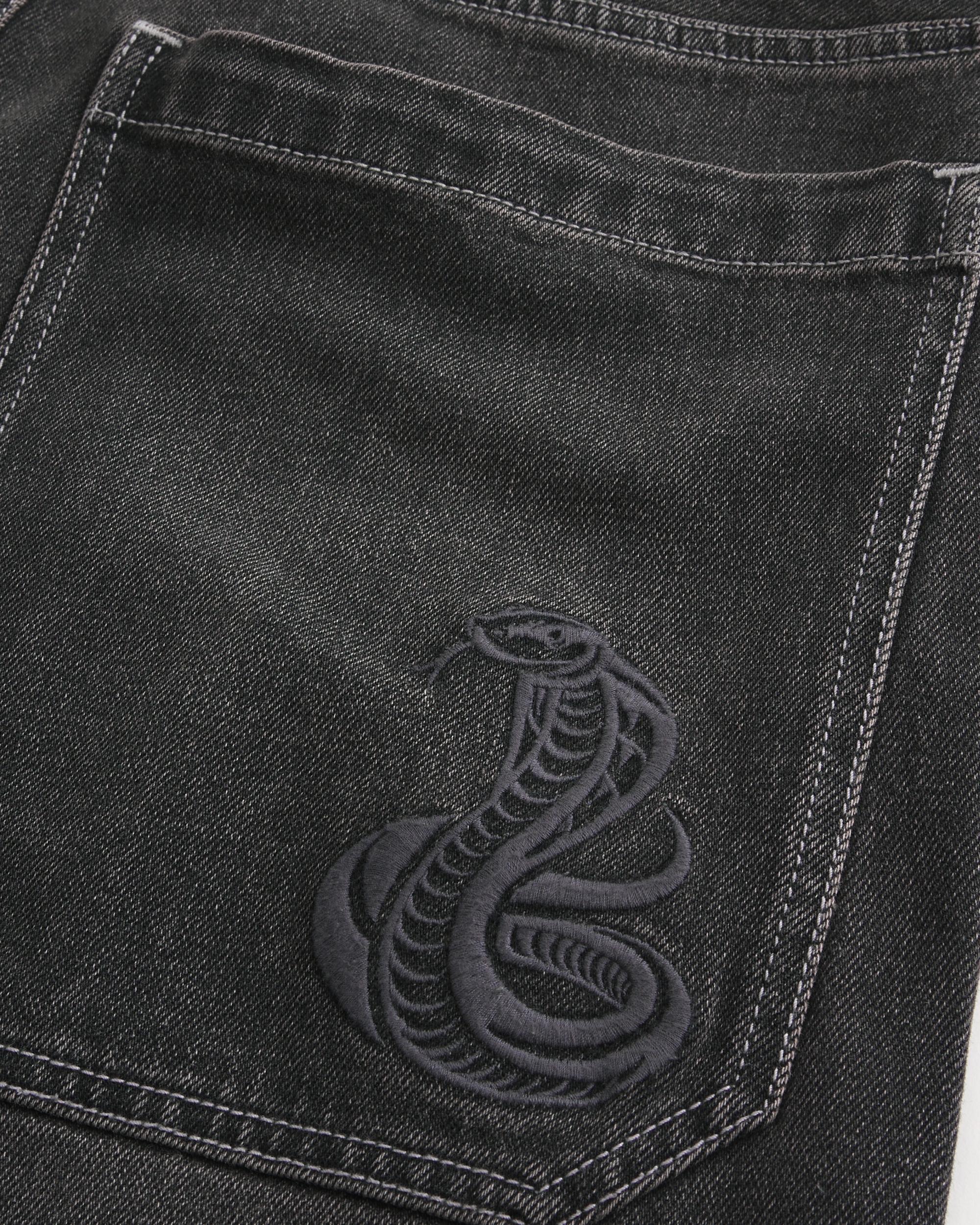Light Wash Baggy Skater Jeans Product Image