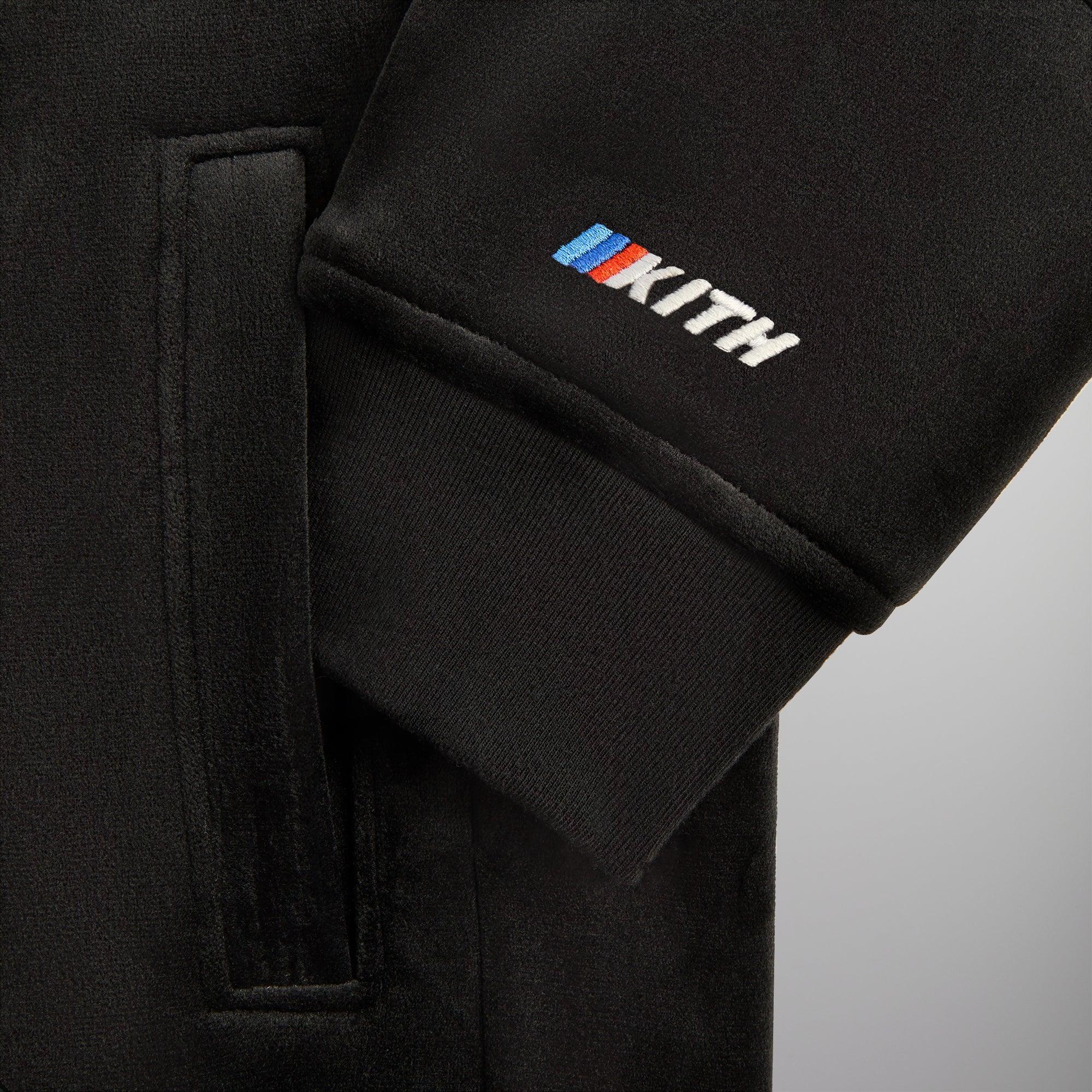 Kith for BMW Bonded Velour Williams V Full Zip Hoodie - Black Male Product Image
