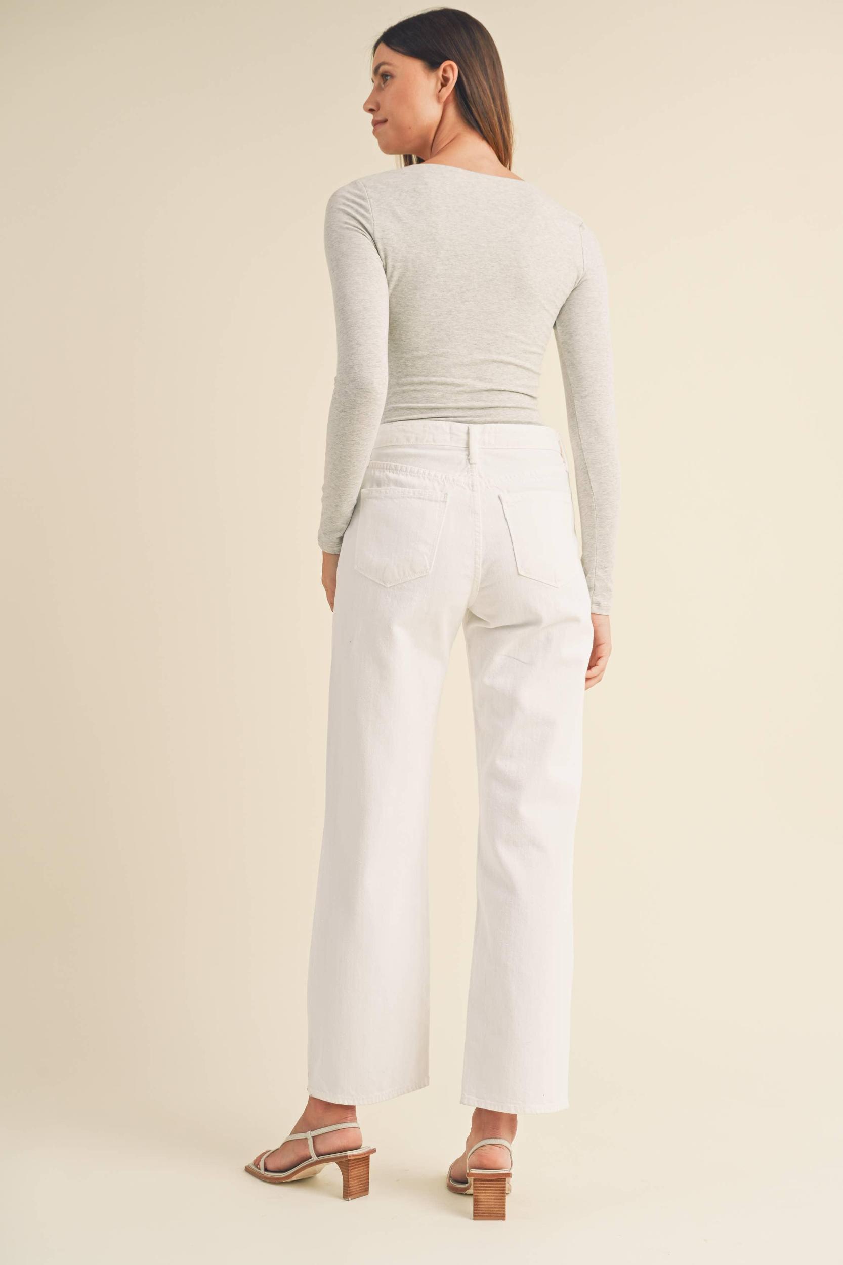 FINAL SALE Lorna White High Rise Dad Jean Product Image