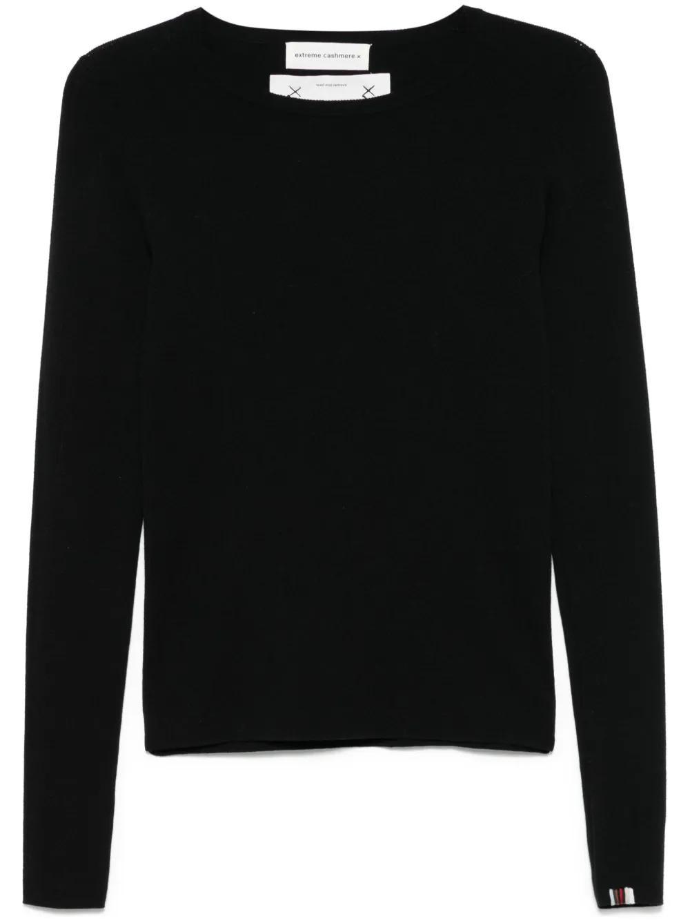 EXTREME CASHMERE N°392 Eel Sweater In Black Product Image
