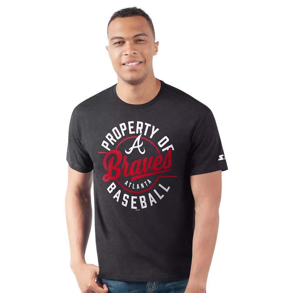 Men's Starter  Navy Atlanta Braves Prime Time Property Of T-Shirt, Size: 2XL, Blue Product Image