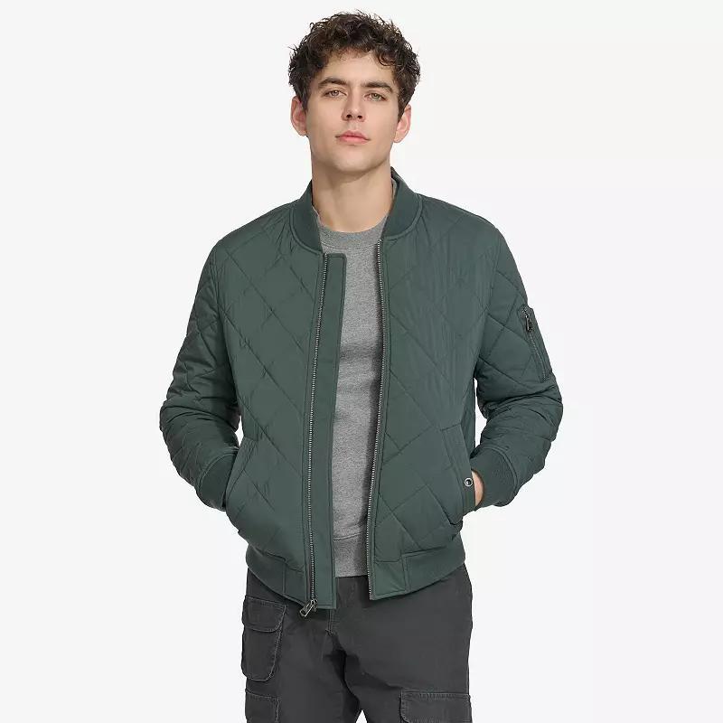 Mens Levis Diamond Quilted Bomber Jacket Brown Brown Product Image