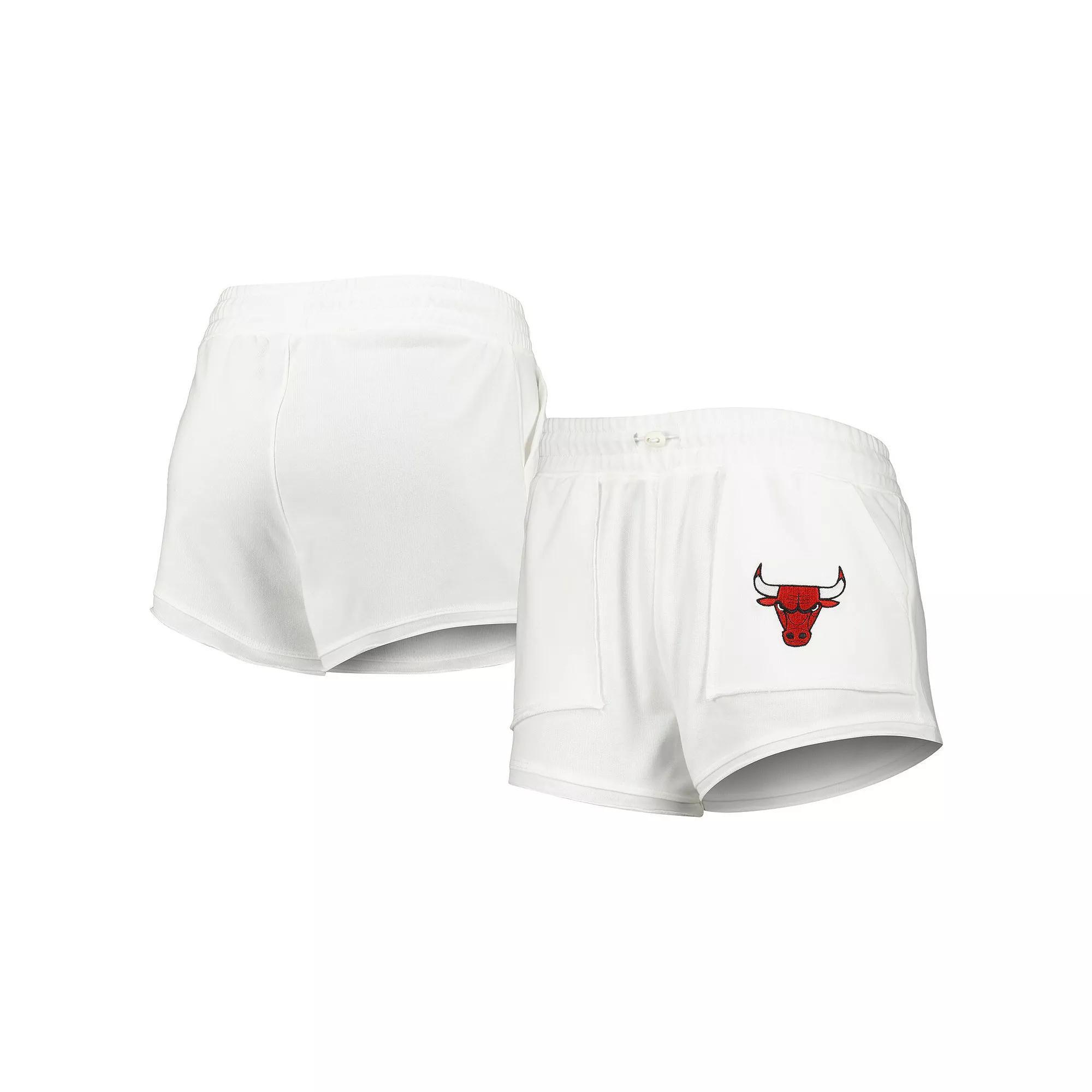 Women's Concepts Sport  White Chicago Bulls Sunray Shorts, Size: Small Product Image