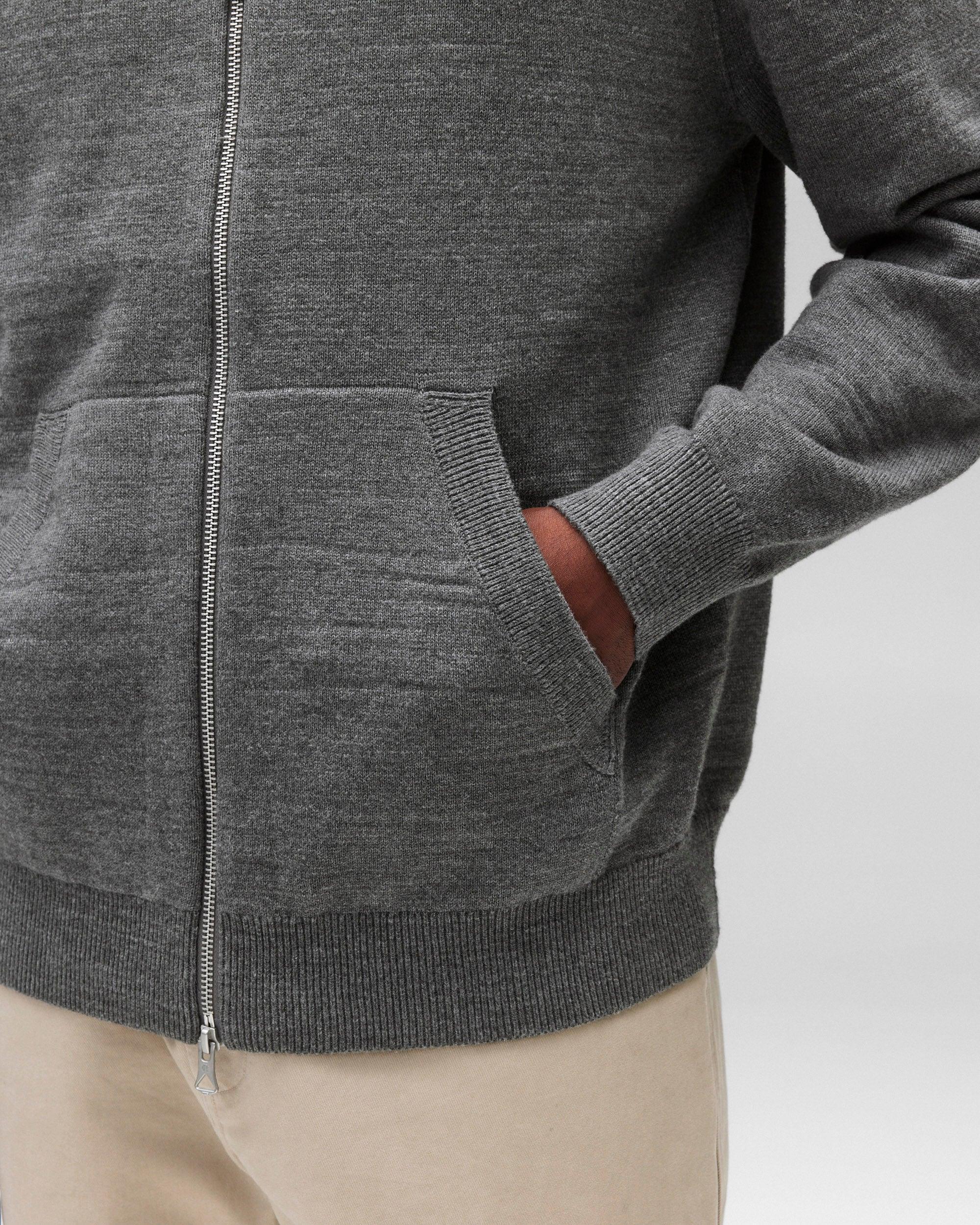 Cotton Slub Laurel Zip Hoodie Male Product Image