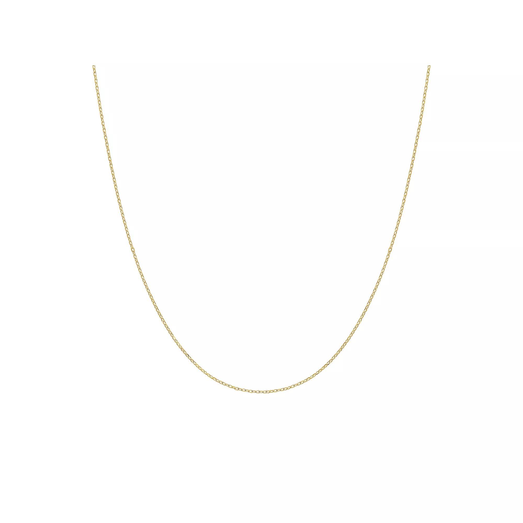 Jordan Blue 14k Gold 0.9 mm Cable Chain Necklace, Women's, Size: 24" Product Image