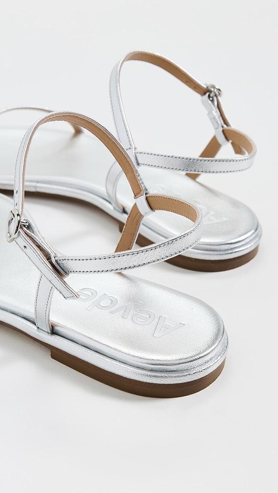 AEYDE Nettie Laminated Nappa Leather Sandals | Shopbop Product Image