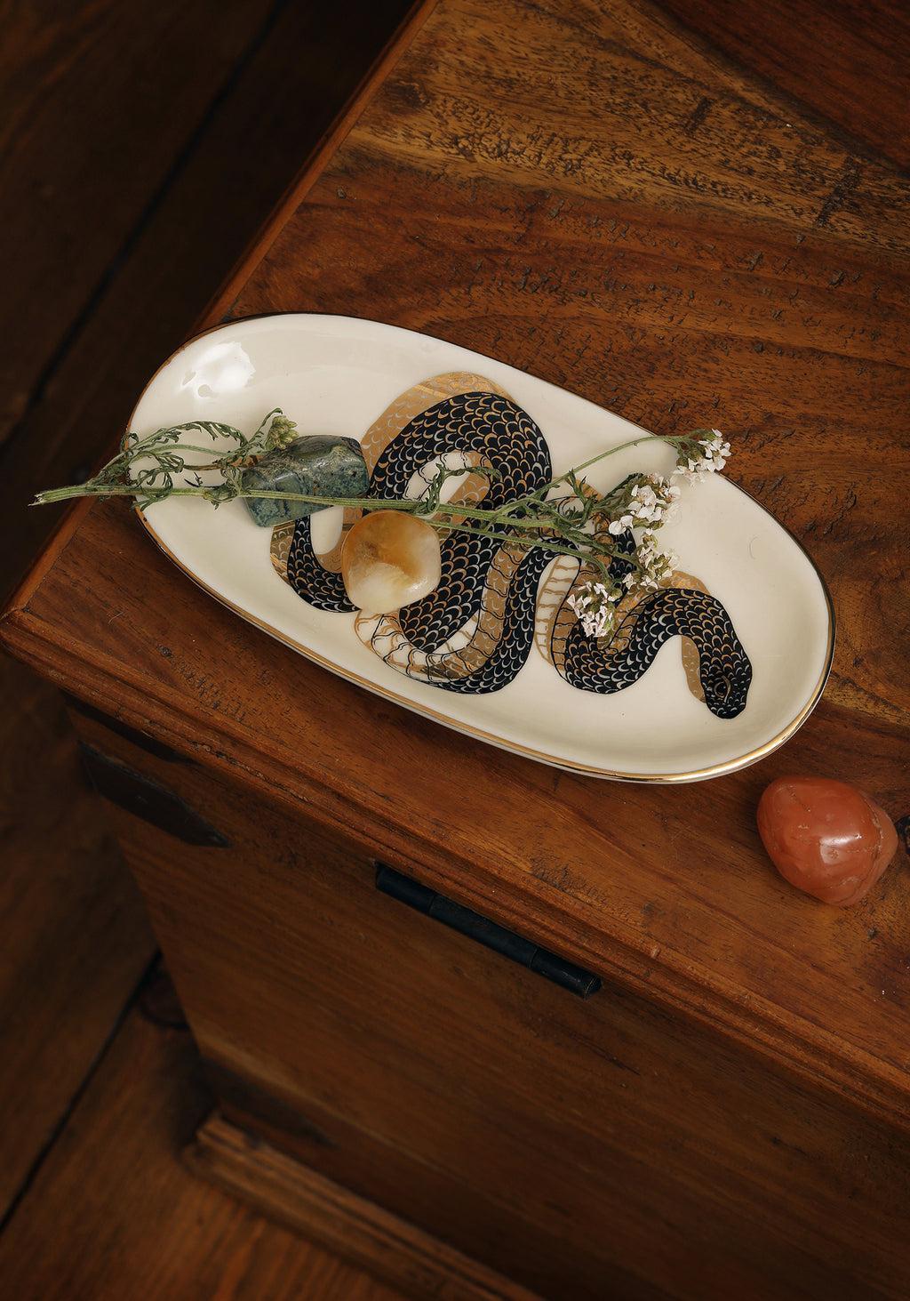 Saraph Snakes Oval Snake Trinket Dish Product Image