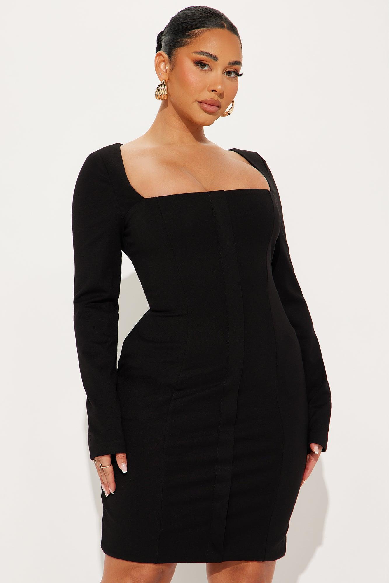 The Martha Ponte Midi Dress - Black Product Image