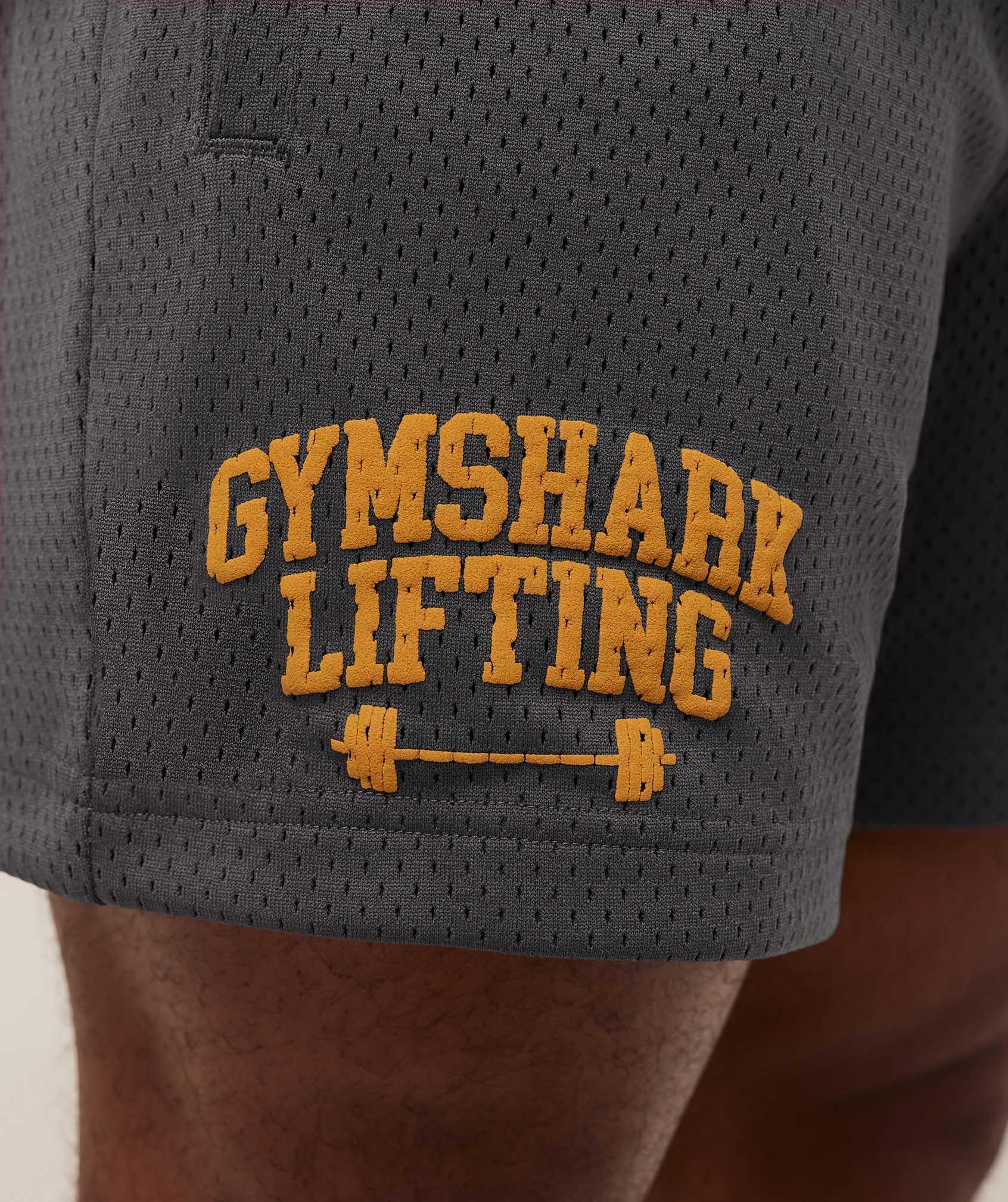 Gymshark Gymshark Lifting Barbell Mesh 5" Short - Onyx Grey Male Product Image