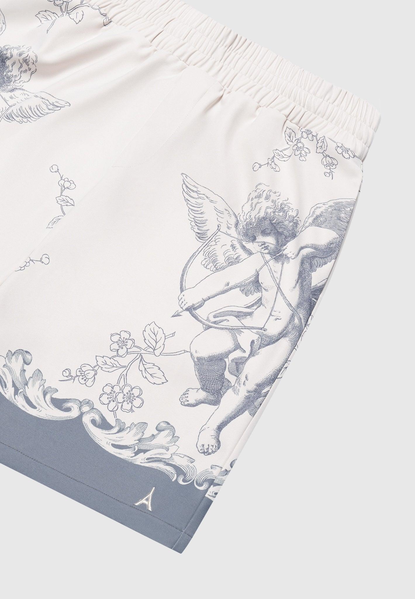 Baroque Shorts - Cream/Grey Male Product Image